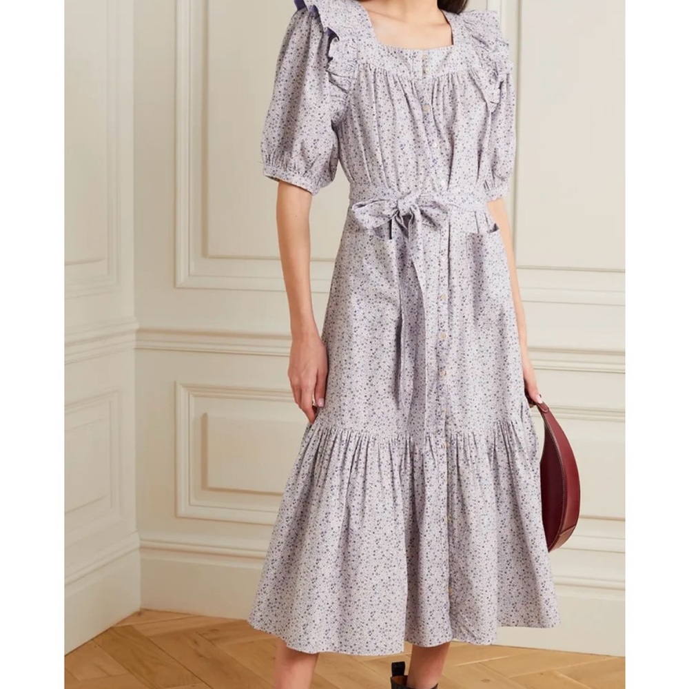 Doen Malta Floral Print Midi Dress